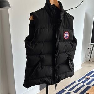 Canada Goose Black Vest with Logo Patch